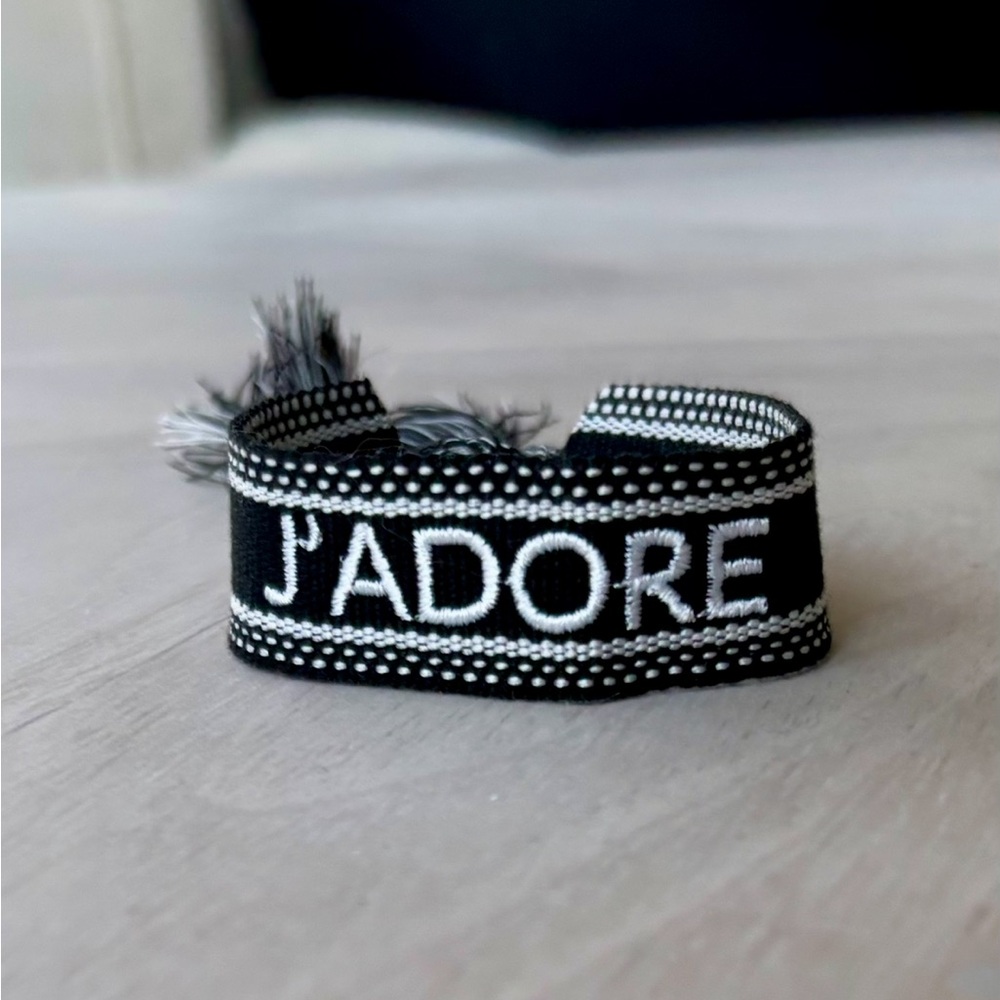 Black and White J'ADORE Bracelet